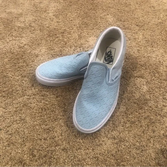 VANS Classic Slip On Casual Canvas Suede Pure Blue Shoes Women’s Size 9.0 - Picture 2 of 9